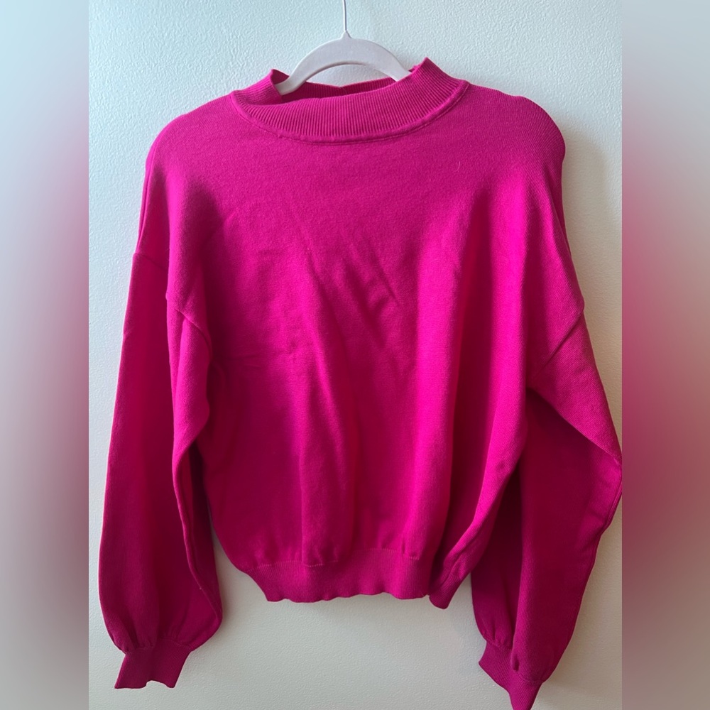 Vestique High Neck Pink Lightweight Sweater